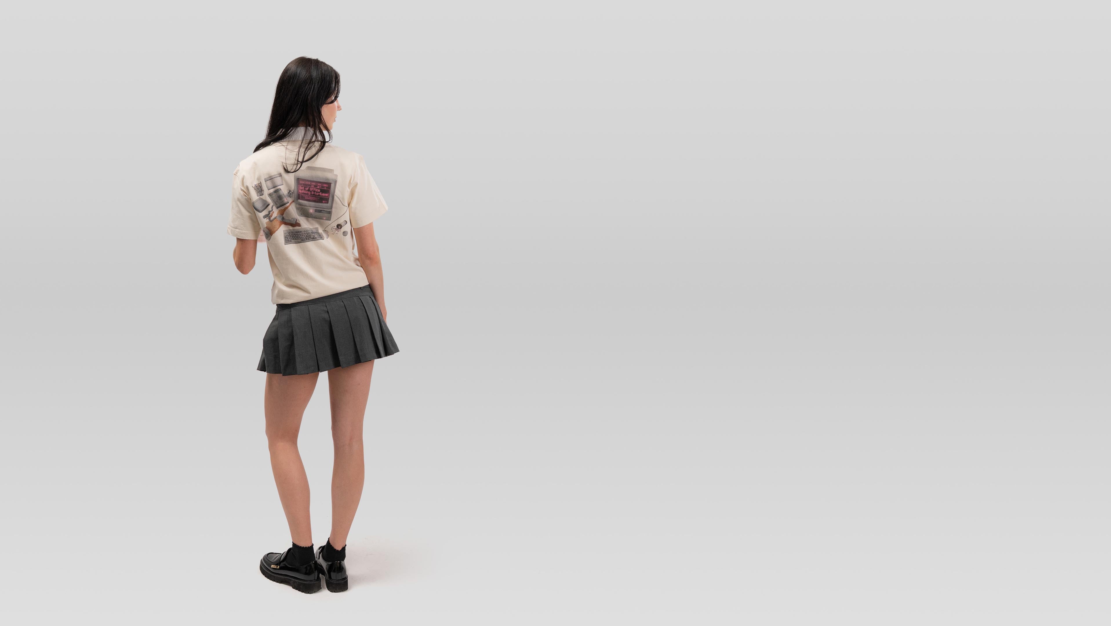 Office Desk T-Shirt Bone-White